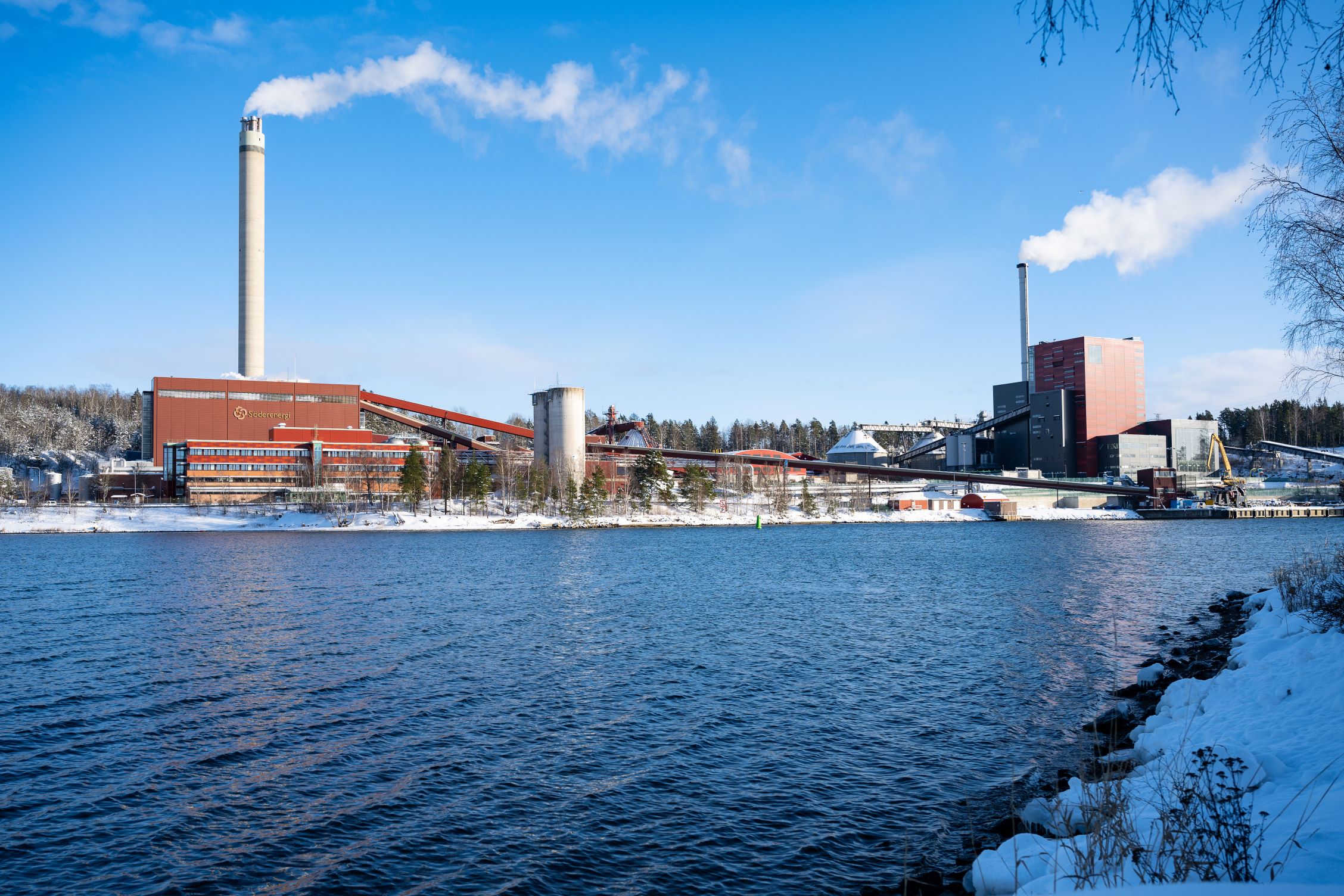 Igelstaverket. Söderenergis fjärrvärme- och kraftvärmeproduktion i Södertälje.